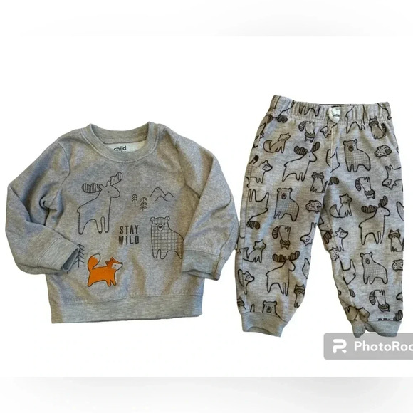 Carter's Child of‎ Mine Baby Boys Long Sleeve Woodland Outfit - Picture 1 of 5